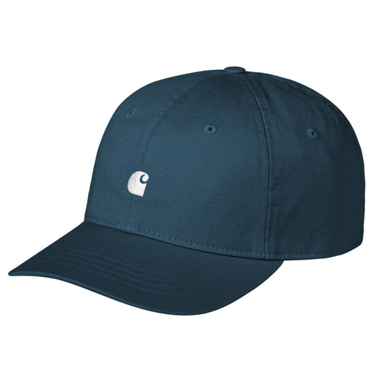 Carhartt WIP Madison Logo Cap Deep Lagoon/White