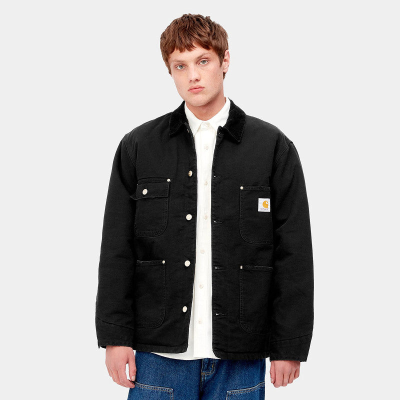 Carhartt WIP OG Chore Coat Black/Black Aged Canvas