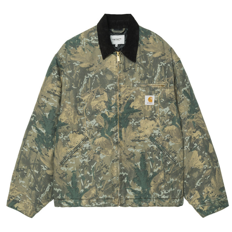 Carhartt WIP OG Detroit Jacket Camo Combi Green/Black Stone Washed