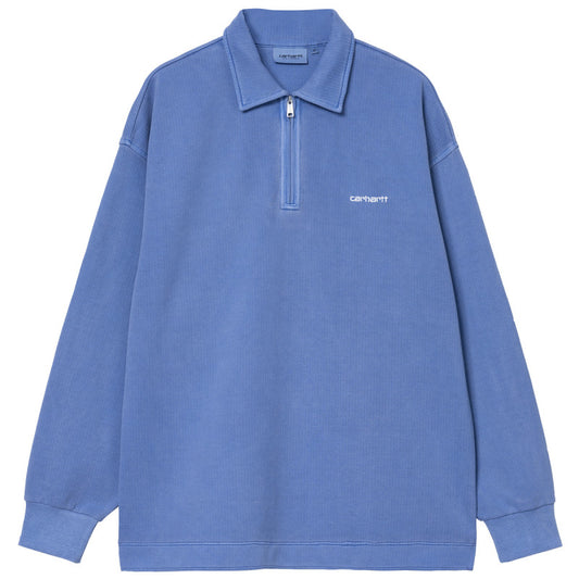 Carhartt WIP Piqué Script Sweater Wolfsbane/White Garment Dyed