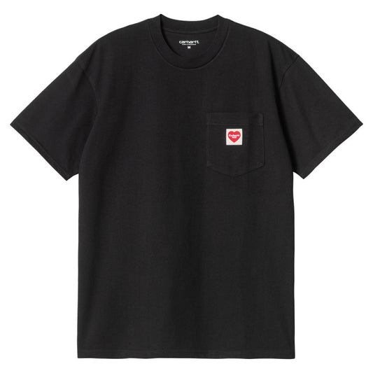 Carhartt WIP Pocket Heart T-Shirt Black/Red