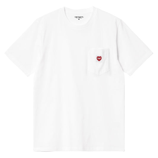 Carhartt WIP Pocket Heart T-Shirt White/Red