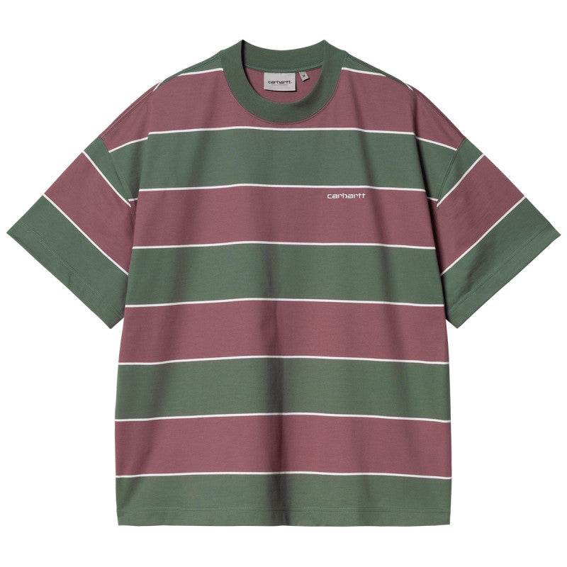 Carhartt WIP Quinby T-Shirt Quinby Stripe Silver Pine