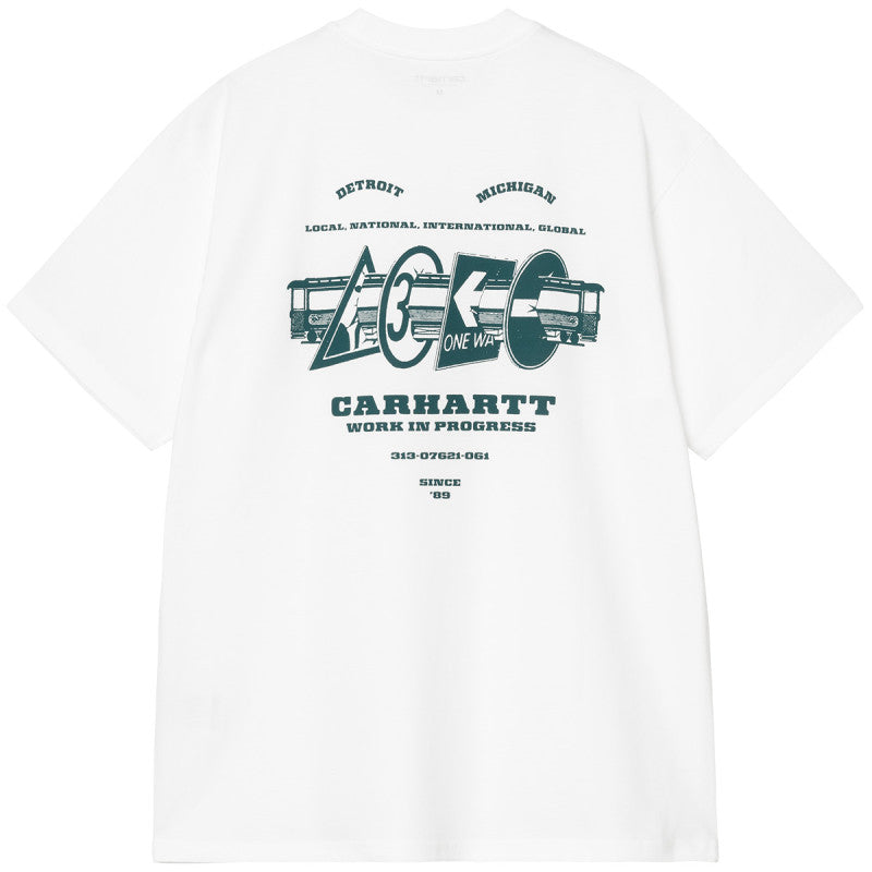 Carhartt WIP Runaway T-Shirt White/Malachite