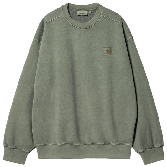 Carhartt WIP Vista Sweater Smoke Green Garment Dyed