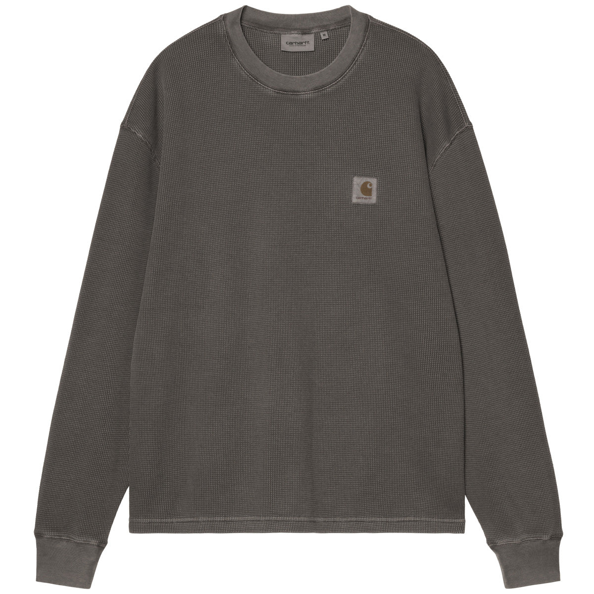 Carhartt WIP Vista Waffle Longsleeve T-Shirt Black Garment Dyed