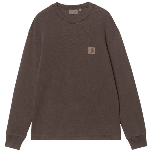 Carhartt WIP Vista Waffle Longsleeve T-Shirt Tobacco Garment Dyed