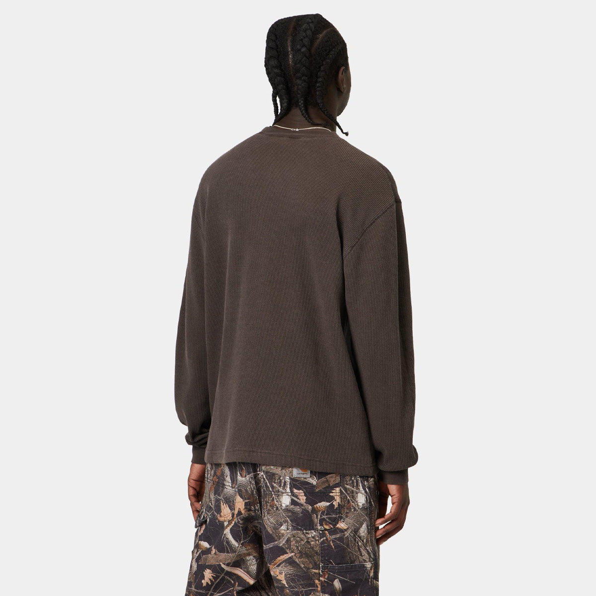 Carhartt WIP Vista Waffle Longsleeve T-Shirt Tobacco Garment Dyed