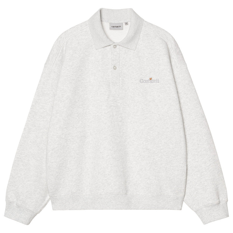 Carhartt WIP WIP Label Polo Sweater Ash Heather