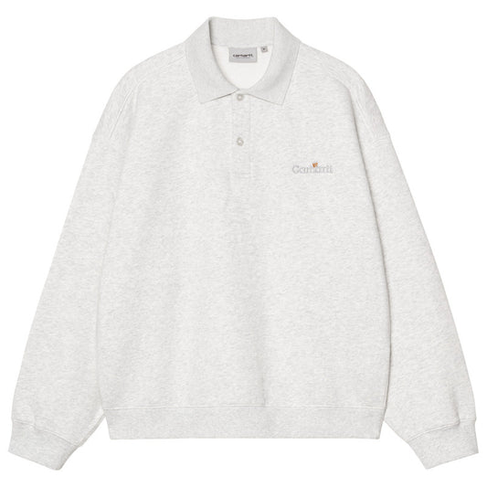 Carhartt WIP WIP Label Polo Sweater Ash Heather