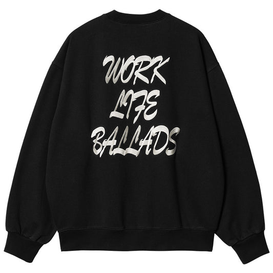 Carhartt WIP Work Varsity Sweater Black/Wax Stone Washed