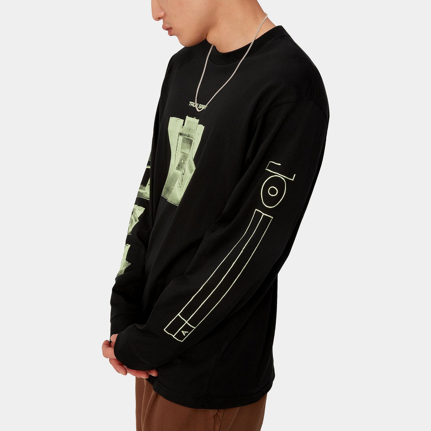 Carhartt WIP x Tresor True Spirit Longsleeve T-Shirt Black/Glow Green