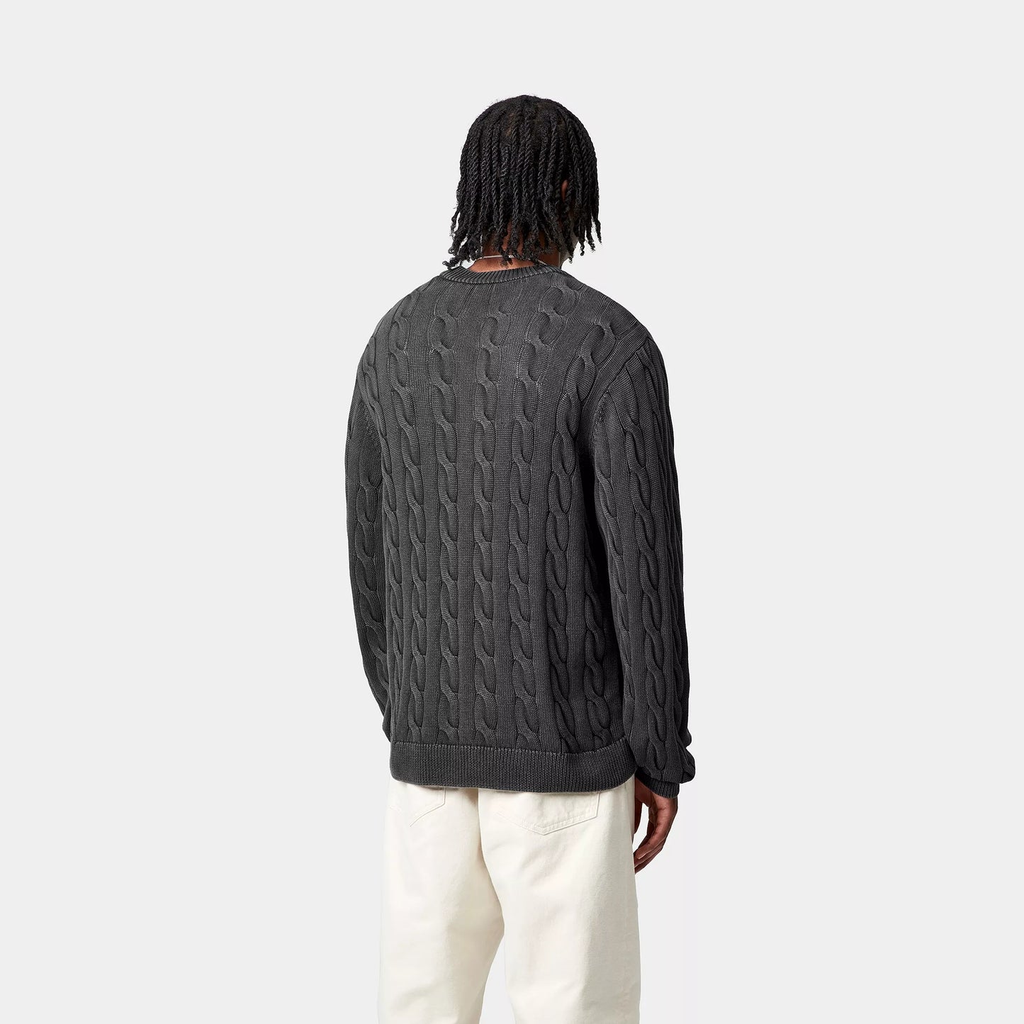 Carhartt WIP Carter Sweater Black Garment Dyed