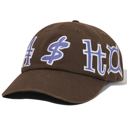 Cash Only Currency 6 Panel Cap Dark Brown