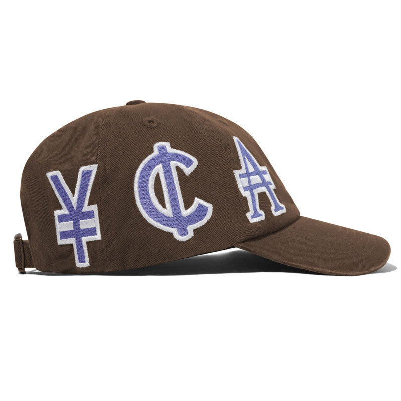 Cash Only Currency 6 Panel Cap Dark Brown