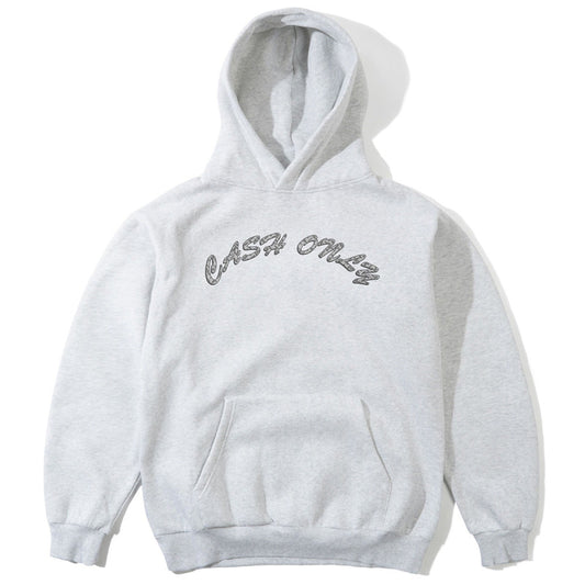 Cash Only Diamond Plate Logo Hooded Sweater Ash
