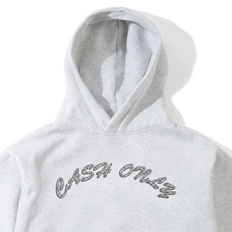 Cash Only Diamond Plate Logo Hooded Sweater Ash