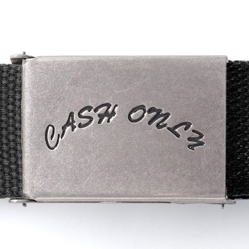 Cash Only Logo Web Belt Black