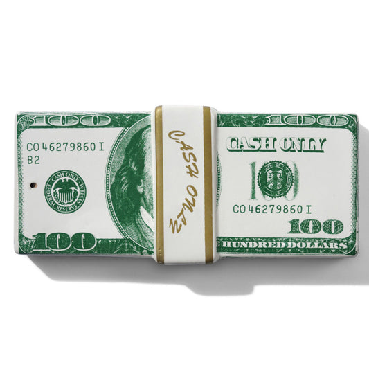 Cash Only Money Stack Incense Holder Green