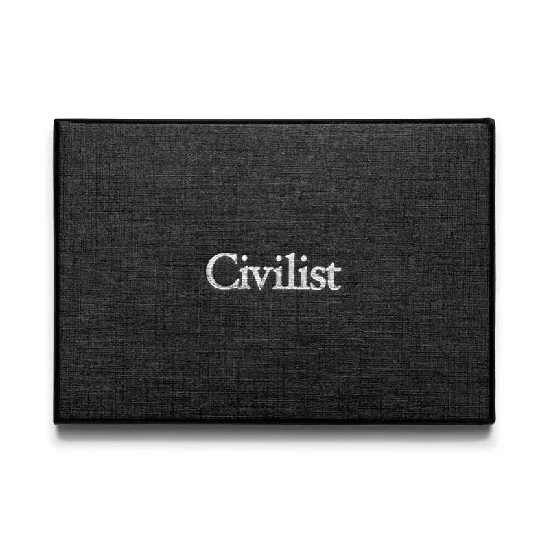 Civilist Zippered Leather Pouch Black