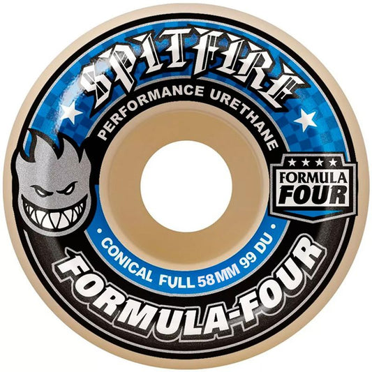 Spitfire Formula Four Conical Full Wheels 99D 58mm