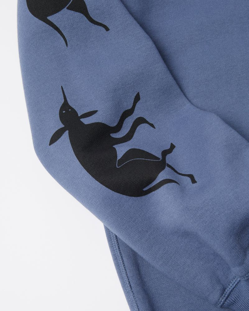By Parra Non Grand Cafe Hooded Sweater Blue