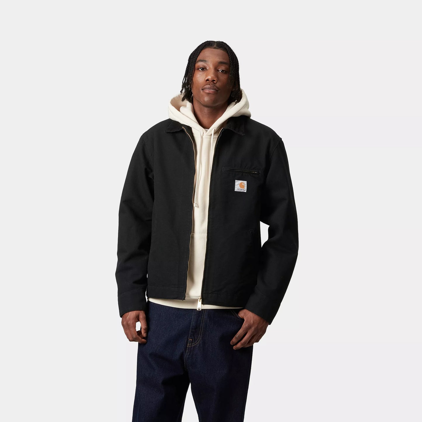 Carhartt WIP Detroit Jacket Black/Black Rinsed