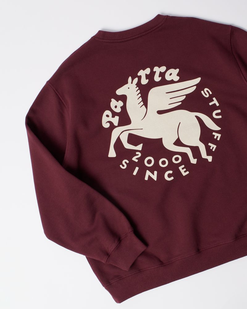By Parra Gasoline Sweater Dark Burgundy