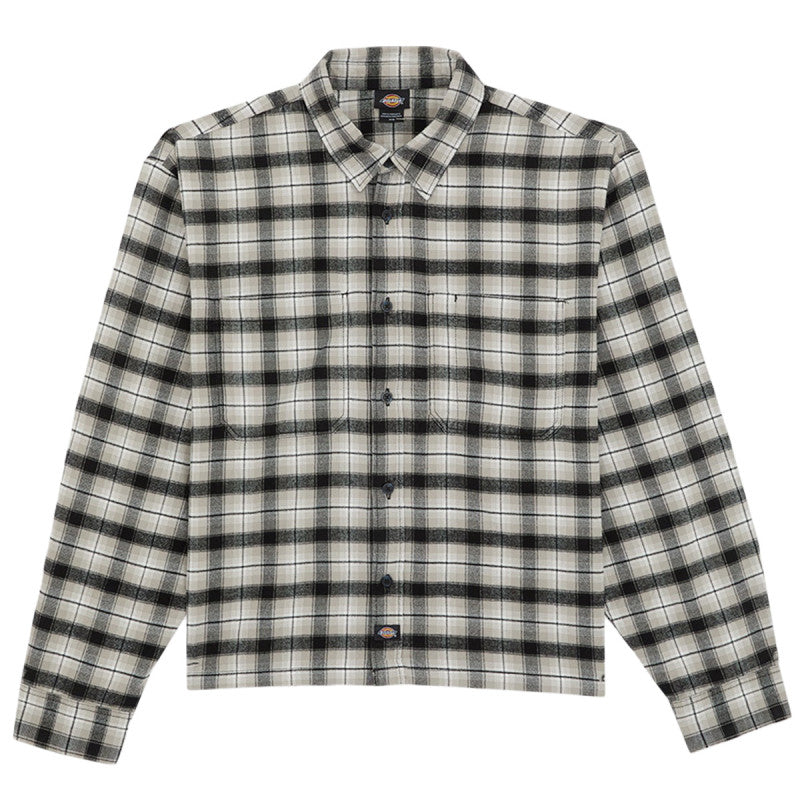 Dickies Jerome Cropped Flannel Shirt Black