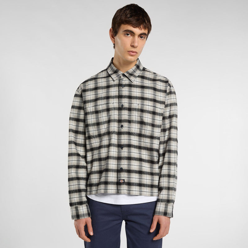 Dickies Jerome Cropped Flannel Shirt Black