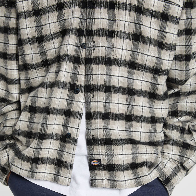 Dickies Jerome Cropped Flannel Shirt Black