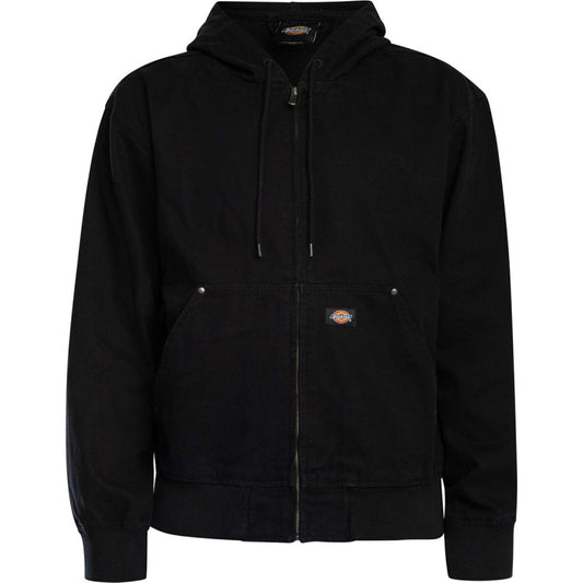 Dickies Unlined Canvas Hooded Bomber Jacket Black