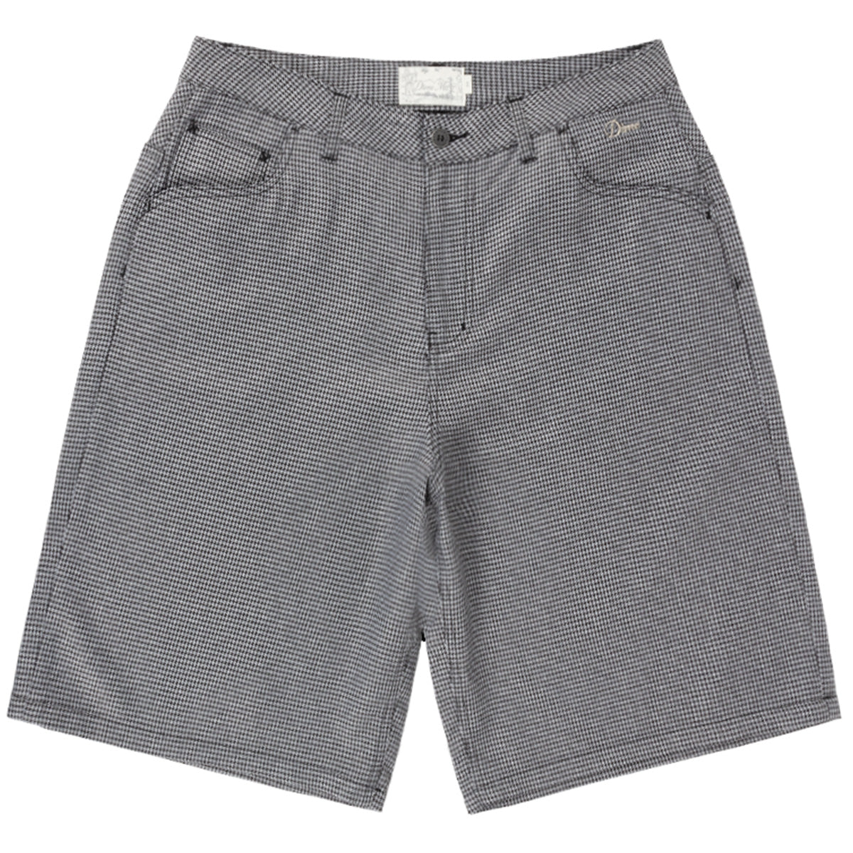 Dime Baggy Houndstooth Shorts Gray