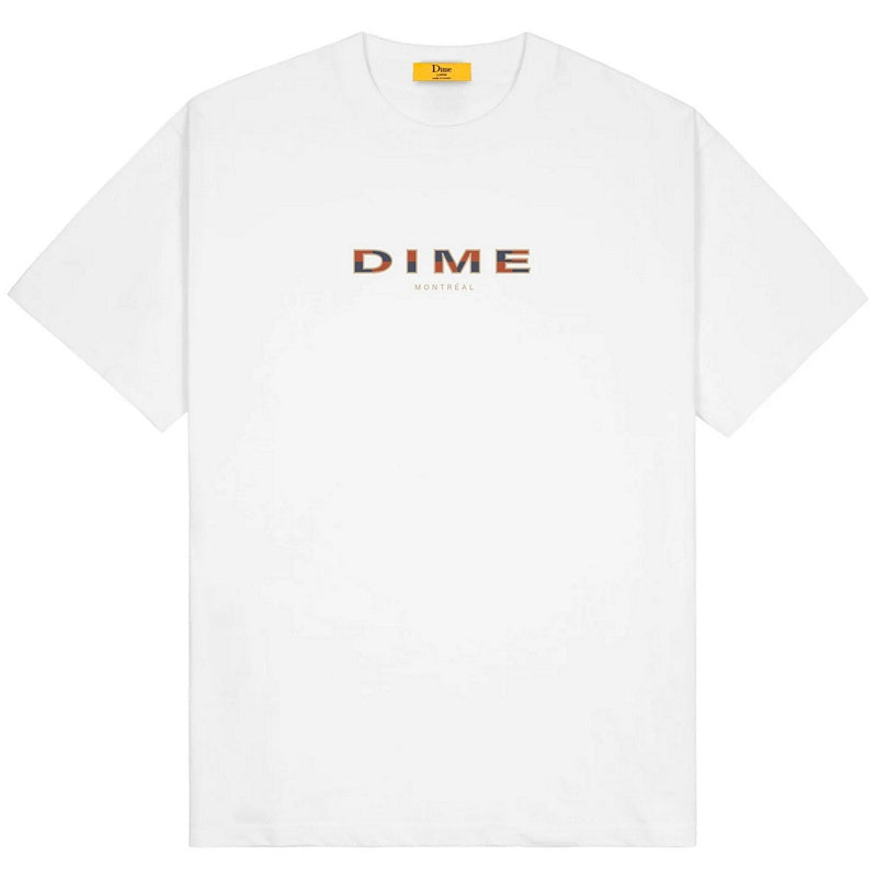 Dime Block Font T-Shirt White