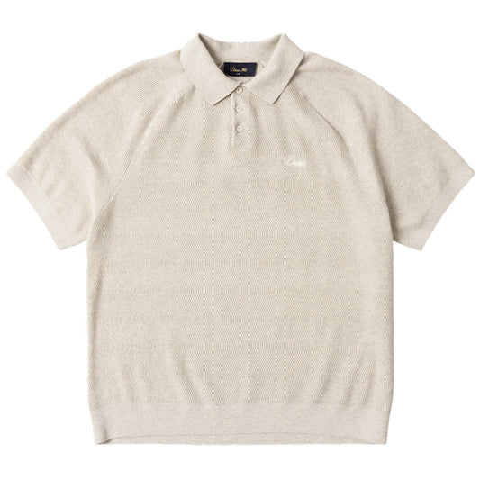 Dime Cable Knit Polo Oatmeal
