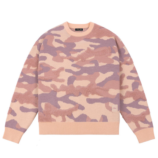 Dime Camo Chenille Knit Blush