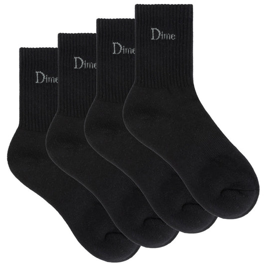 Dime Classic 2 Pack Long Socks Black