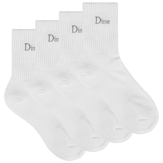 Dime Classic 2 Pack Long Socks White