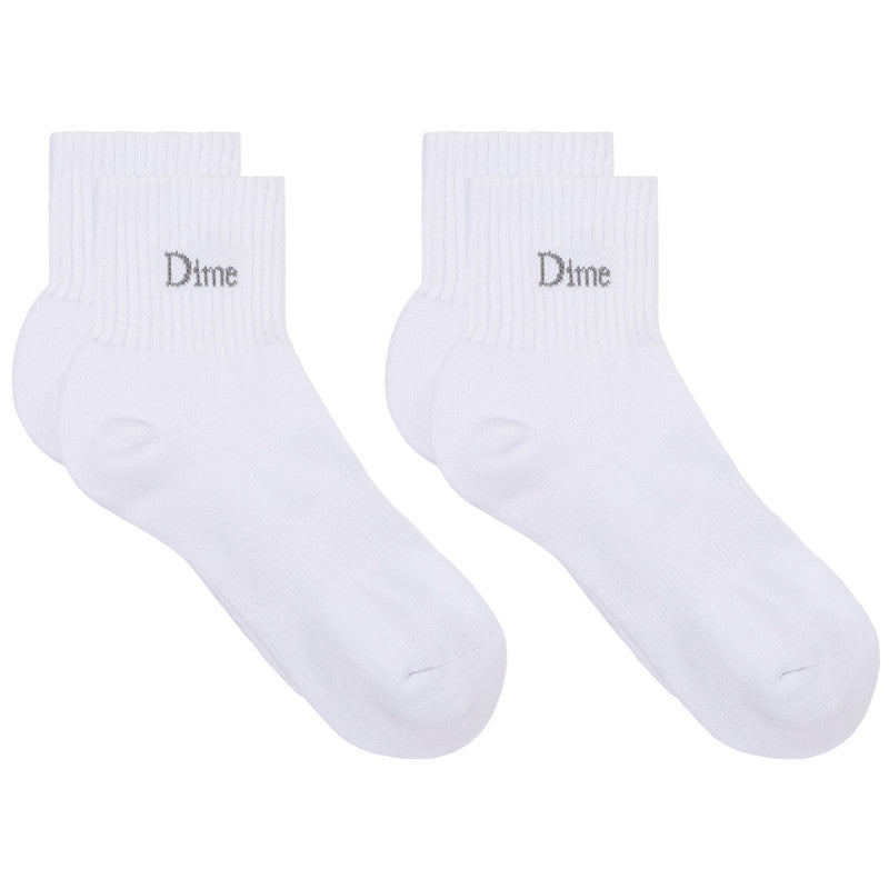 Dime Classic 2 Pack Socks White