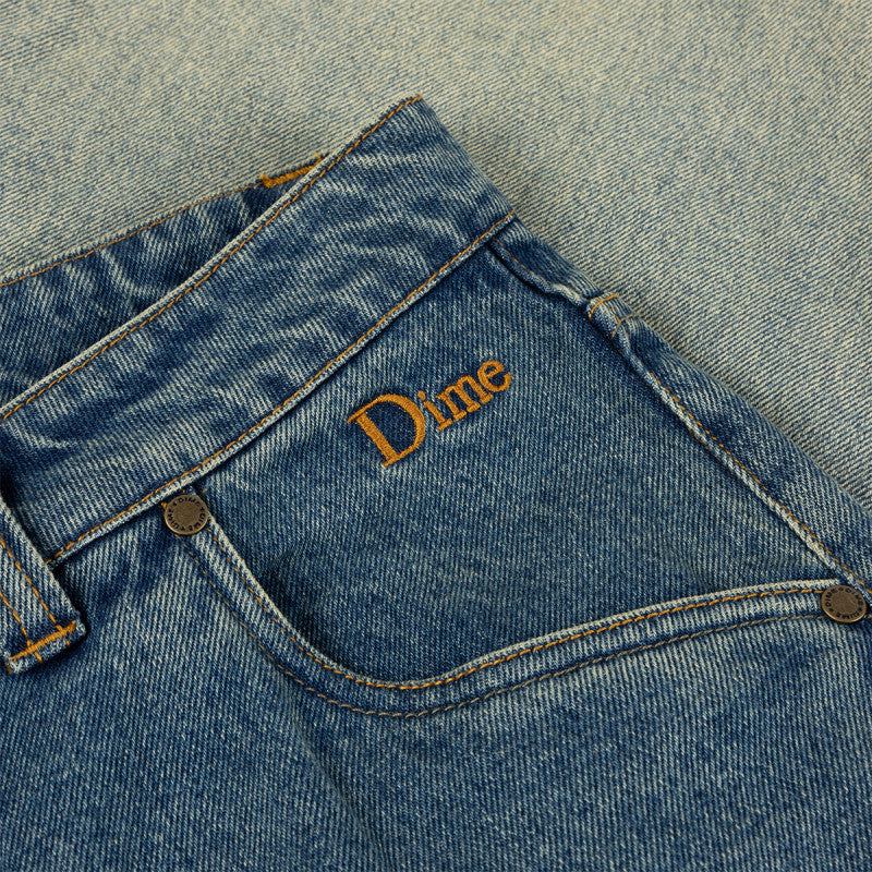 Dime Classic Baggy Denim Pants Dipped Sandblasted Indigo