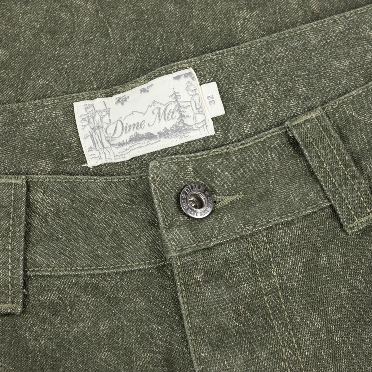 Dime Classic Denim Shorts Electric Green