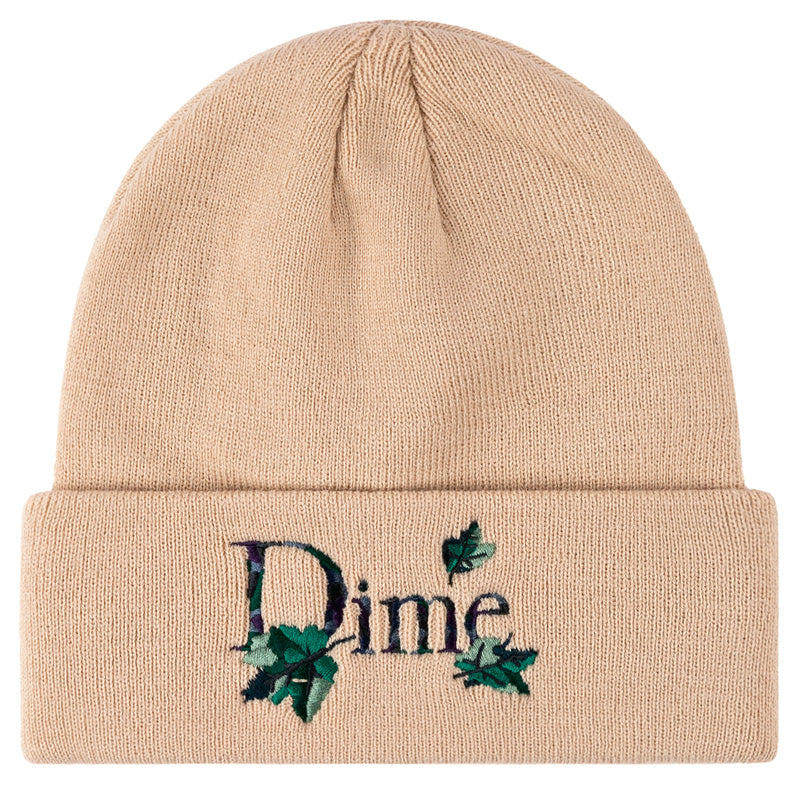 Dime Classic Leafy Fold Beanie Light Beige