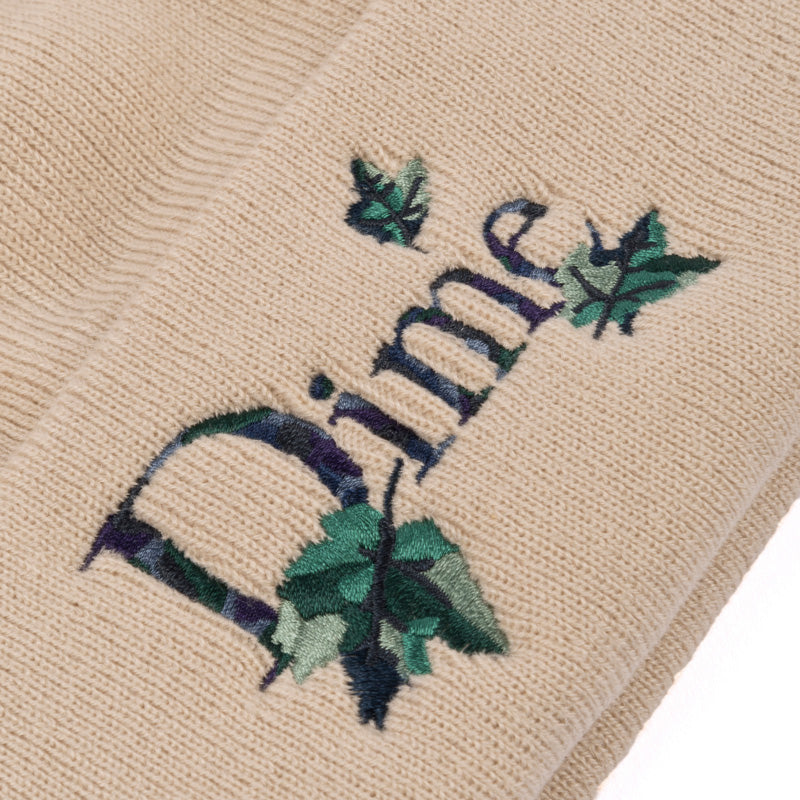 Dime Classic Leafy Fold Beanie Light Beige