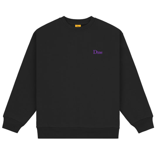 Dime Classic Small Logo Crewneck Sweater Black