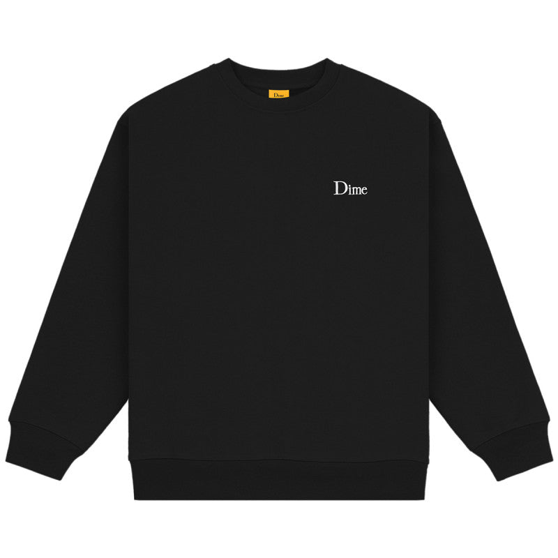 Dime Classic Small Logo Crewneck Sweater Black