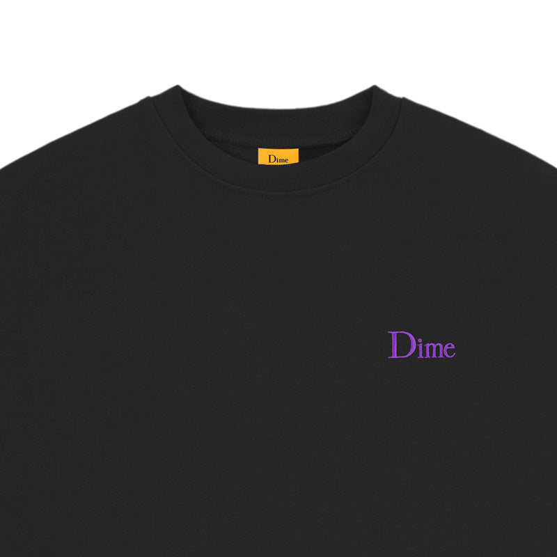 Dime Classic Small Logo Crewneck Sweater Black