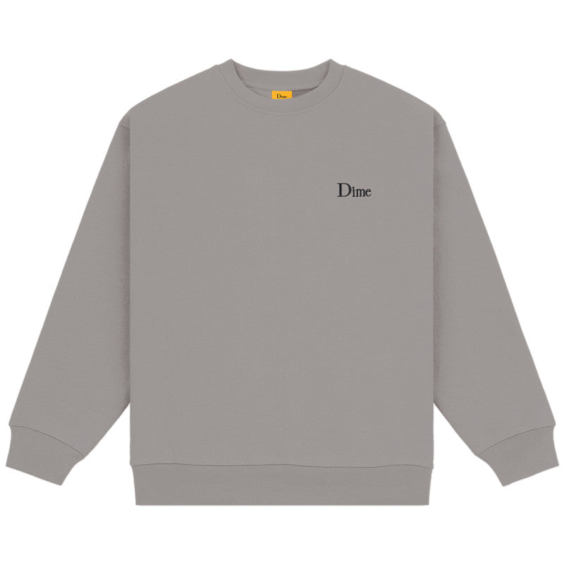 Dime Classic Small Logo Crewneck Sweater Charcoal