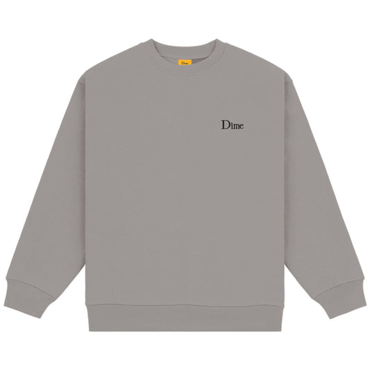 Dime Classic Small Logo Crewneck Sweater Charcoal