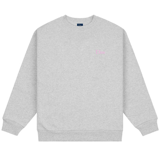 Dime Classic Small Logo Crewneck Sweater Heather gray