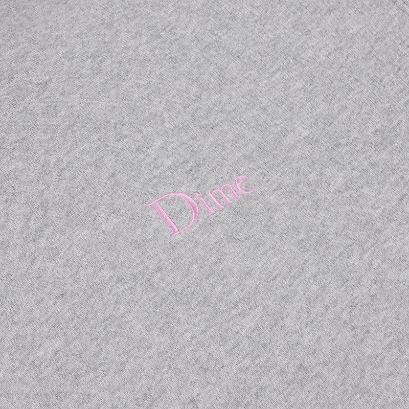 Dime Classic Small Logo Crewneck Sweater Heather gray